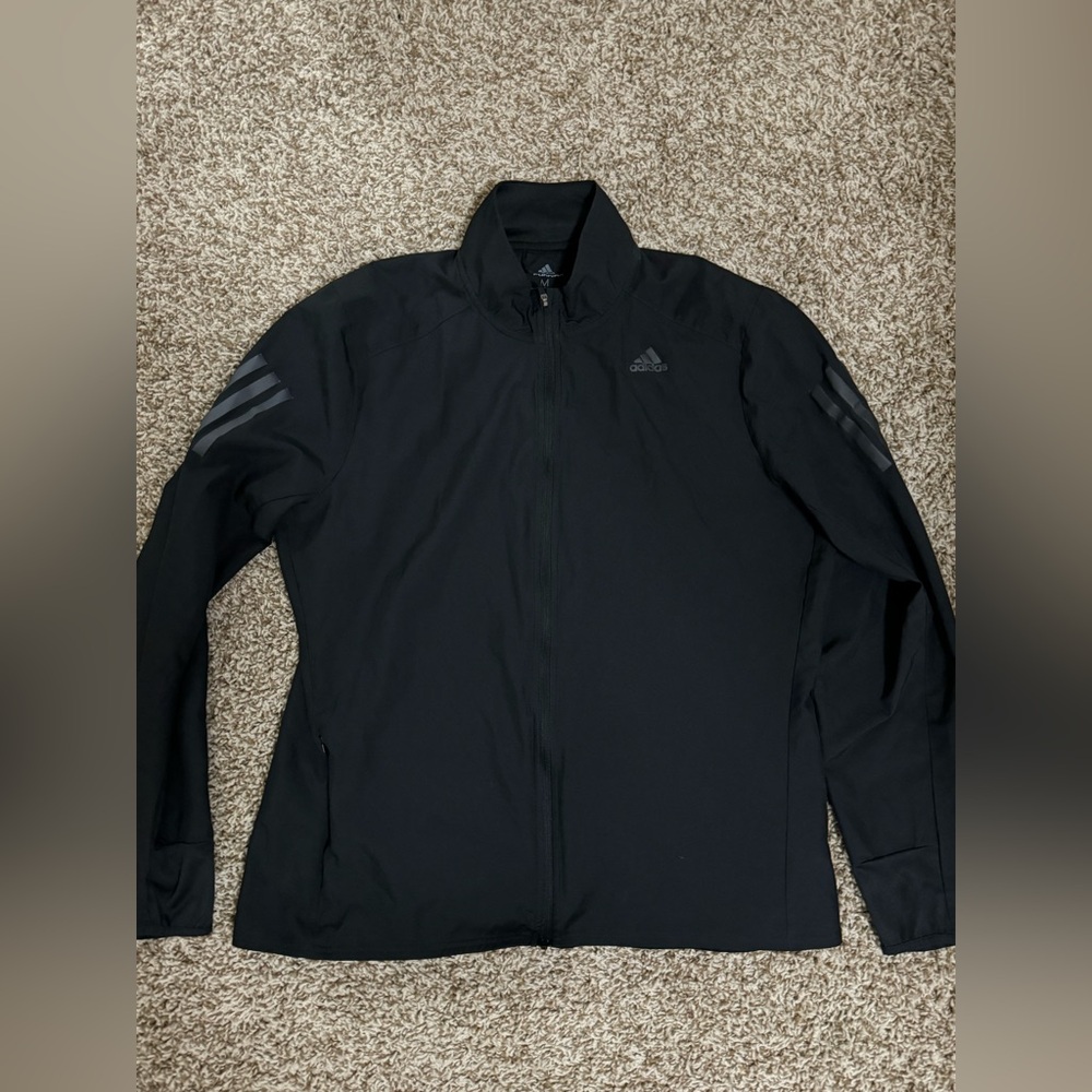 Adidas Black Windbreaker Jacket
